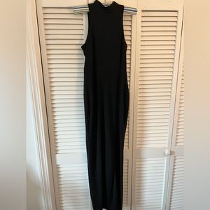 Lulu’s high neck black dress with slit. NWOT size S